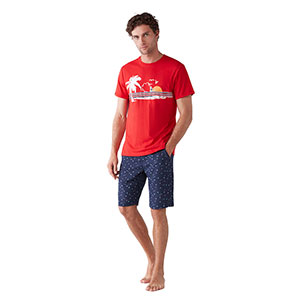 Pyjama Men's Short Sleeve Short Pants Nautica