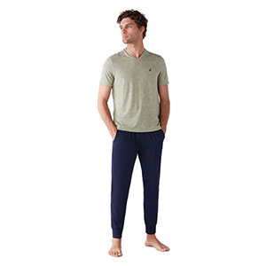 Pyjama Men's Short Sleeve Long Pants Nautica