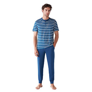 Pyjama Men's Short Sleeve Long Pants Nautica