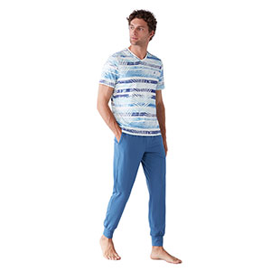 Pyjama Men's Short Sleeve Long Pants Nautica