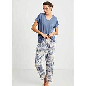 Women's Beachwear set Short Sleeves & Long Pants Nautica