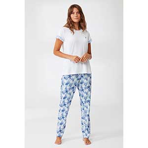 Pyjama Women's Short Sleeve Long Pants Nautica