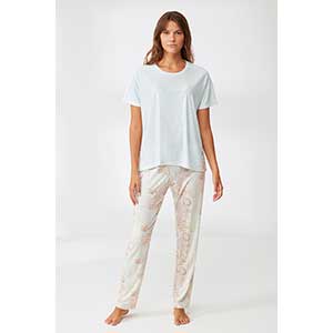 Pyjama Women's Short Sleeve Long Pants Nautica