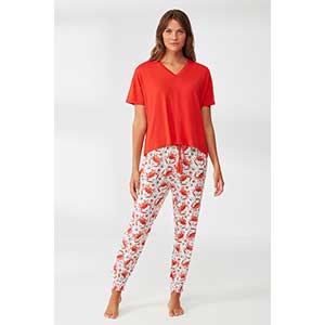 Pyjama Women's Short Sleeve Long Pants Nautica