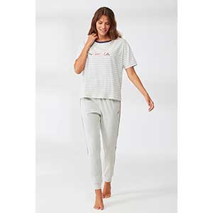 Pyjama Women's Short Sleeve Long Pants Nautica