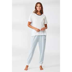 Pyjama Women's Short Sleeve Long Pants Nautica