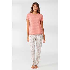 Pyjama Women's Short Sleeve Long Pants Nautica