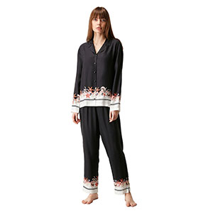 Women's Pyjama With Long Sleeves & Long Pants Nautica