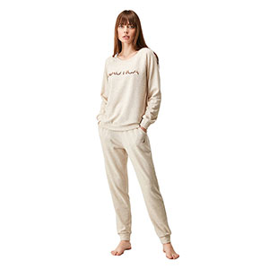 Women's Pyzama With Long Sleeves & Long Pants Nautica