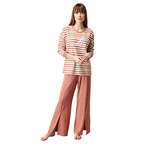 Women's Pyzama With Long Sleeves & Long Pants Nautica