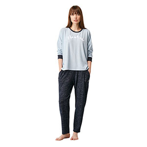 Women's Pyzama With Long Sleeves & Long Pants Nautica