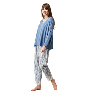 Women's Pyzama With Long Sleeves & Long Pants Nautica