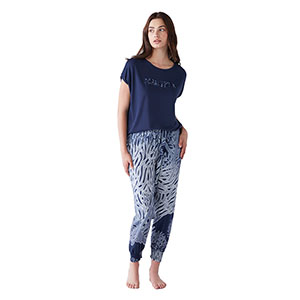 Pyjama Women's Short Sleeve Long Pants Nautica