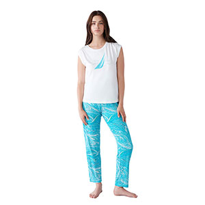 Pyjama Women's Short Sleeve Long Pants Nautica