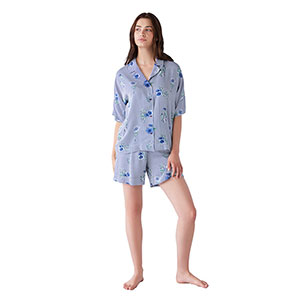 Women's Pyjama With Short Sleeves & Short Pants Nautica
